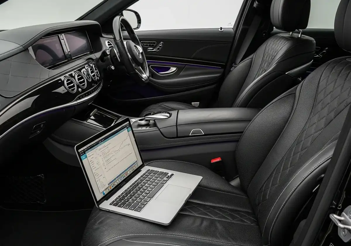 Luxury business taxi interior